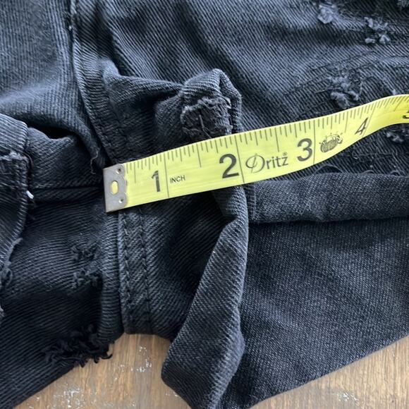 One X OneTeaspoon Black Hawks Denim Shorts Size 24 - Picture 11 of 11